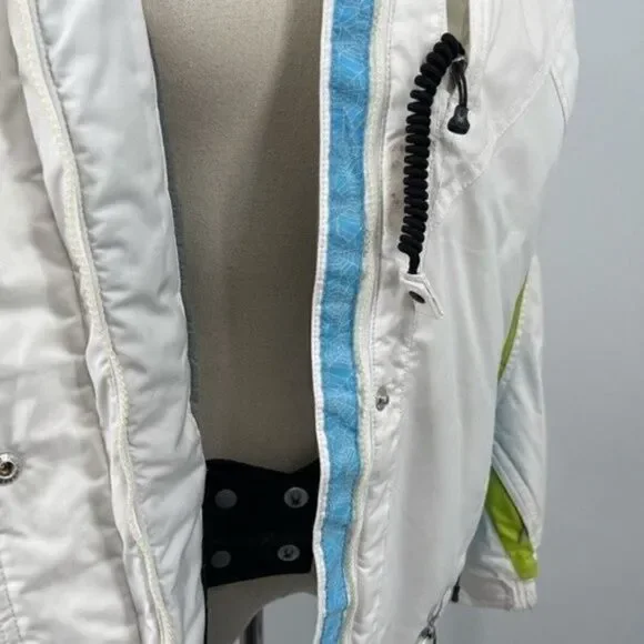 Spyder Womans sky hooded jacket kids boys girls size 20 white and blue - Picture 8 of 16